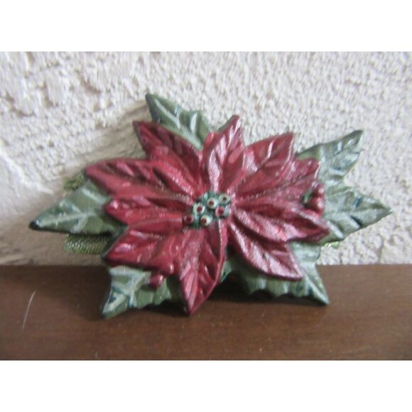 LONGABERGER HOLIDAY POINSETTIA TIE-ON  - NEW - Picture 1 of 3